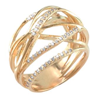 13207v 18K Gold Layered Women's Ring Rose Gold