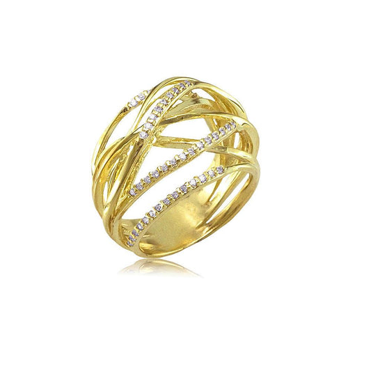 13207 18K Gold Layered CZ Women's Ring