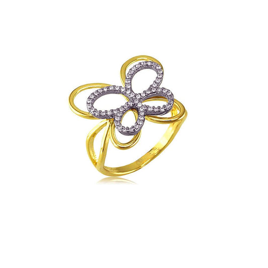 13277 18K Gold Layered CZ Women's Ring