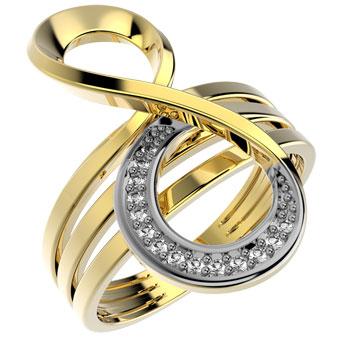 13312 18K Gold Layered CZ Women's Ring