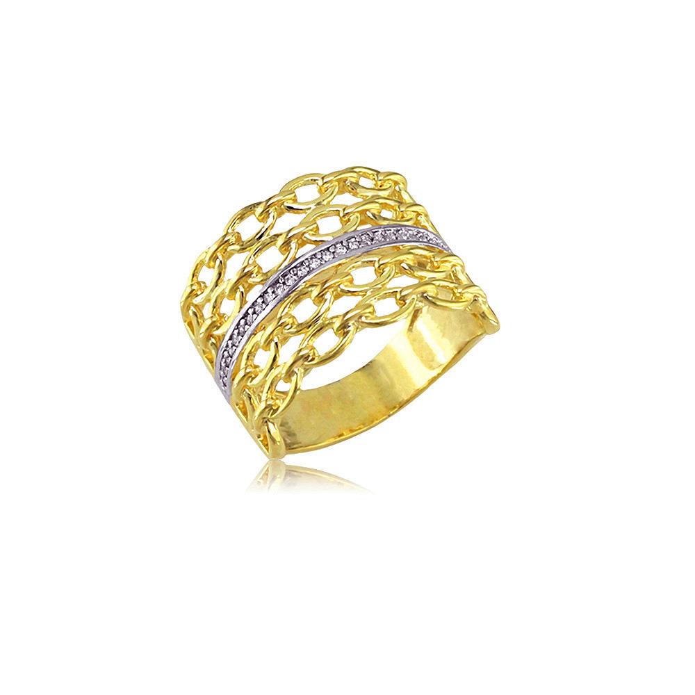 13401 18K Gold Layered CZ Women's Ring