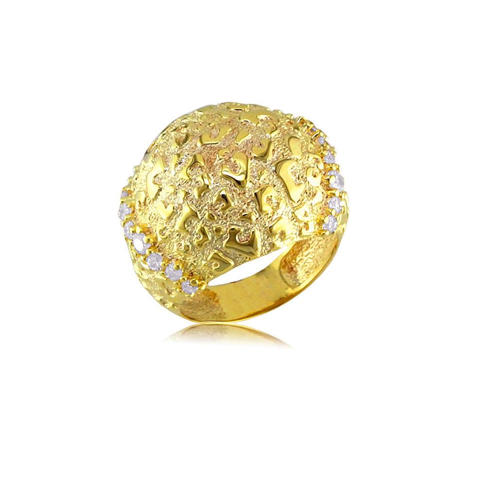 13728 18K Gold Layered CZ Women's Ring