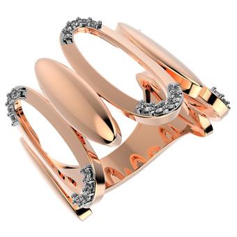 13744v 18K Gold Layered Women's Ring Rose Gold