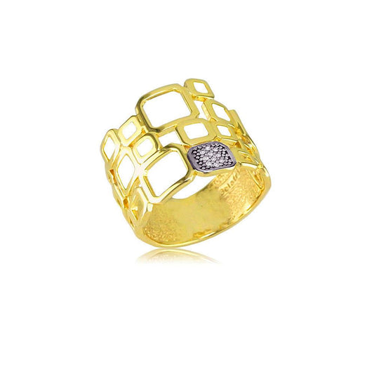 13804 18K Gold Layered CZ Women's Ring