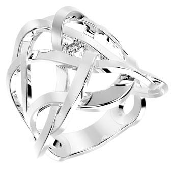 13815P CZ 925 Silver Women's Ring