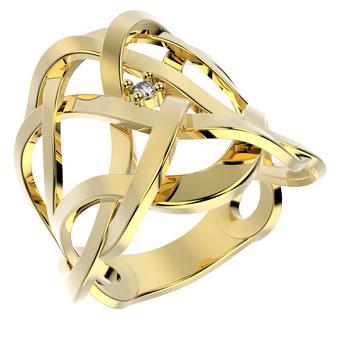 13815 18K Gold Layered CZ Women's Ring