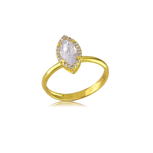 13819 18K Gold Layered CZ Women's Ring