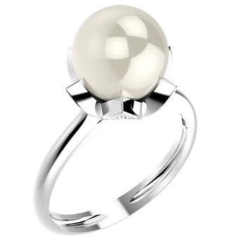14004P Pearl 925 Silver Women's Ring