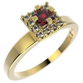 14206 18K Gold Layered CZ Women's Ring