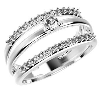 14207P CZ 925 Silver Women's Ring