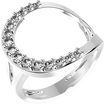 14208P CZ 925 Silver Women's Ring
