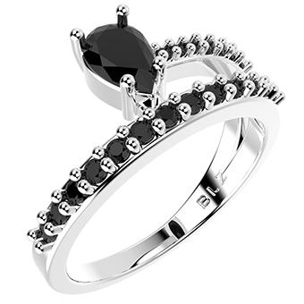 14218P CZ 925 Silver Women's Ring