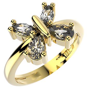 14248 18K Gold Layered CZ Ring