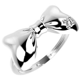 19024P CZ 925 Silver Kid's Ring