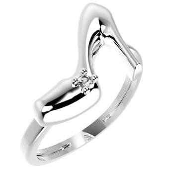 19025P CZ 925 Silver Kid's Ring