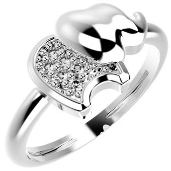 19044P CZ 925 Silver Kid's Ring