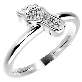 19048P CZ 925 Silver Kid's Ring