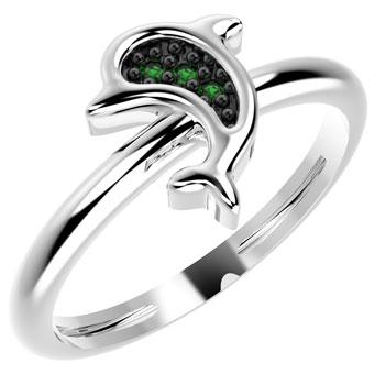 19049P CZ 925 Silver Kid's Ring
