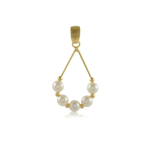 20024R 18K Gold Layered Pendant Pearl