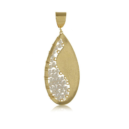 20062R 18K Gold Layered Pendant Pearl