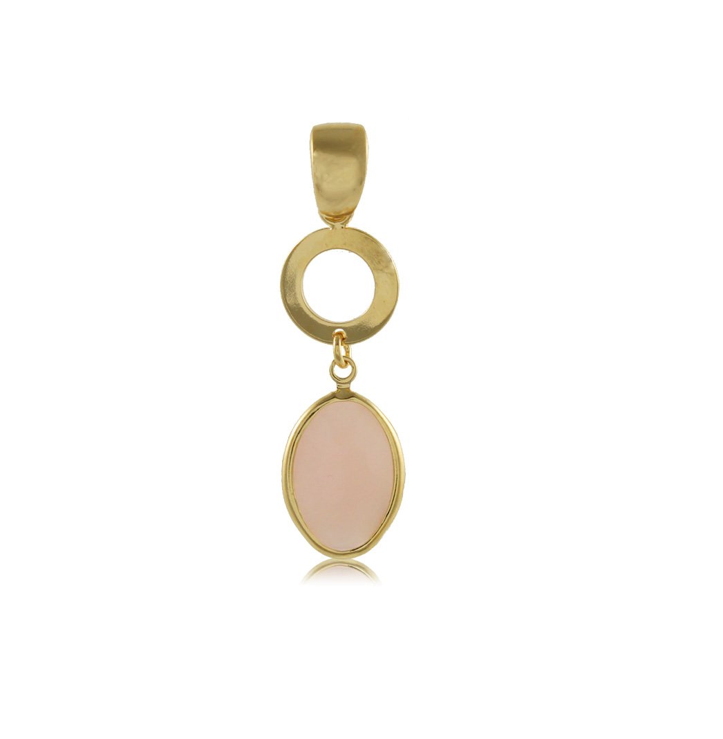 20131R 18K Gold Layered Pendant Pink