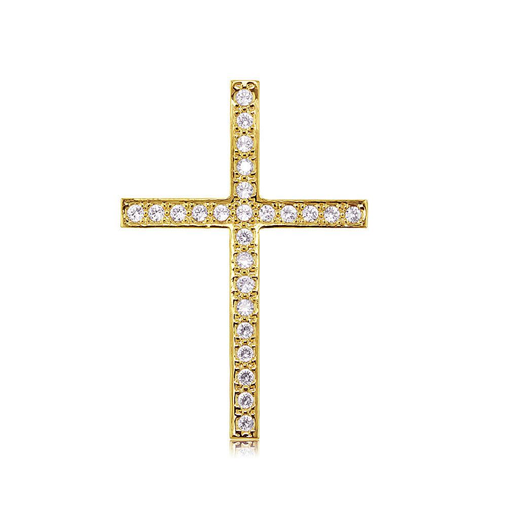 21385 18K Gold Layered CZ Religious Pendant