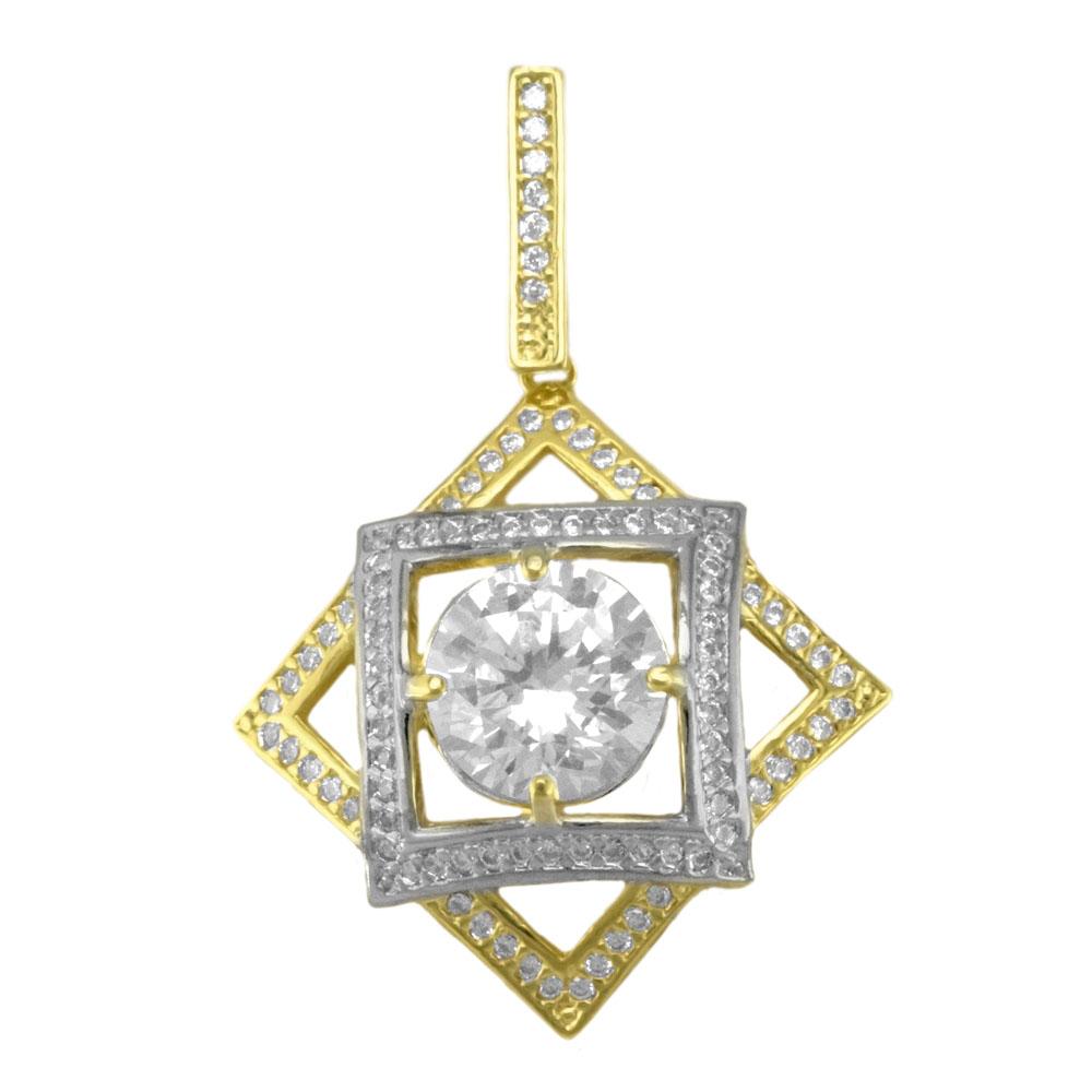 21780 18K Gold Layered CZ Pendant