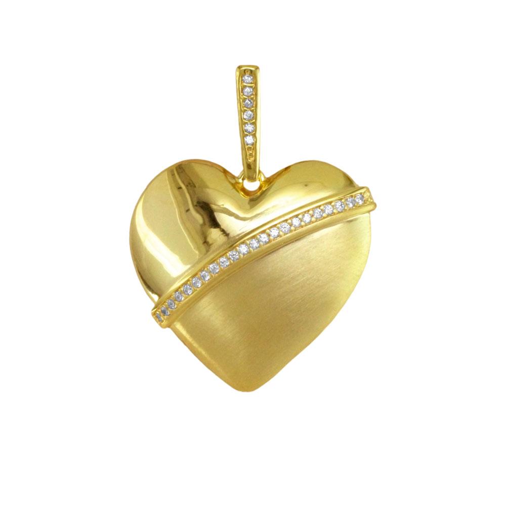 21784 18K Gold Layered CZ Pendant