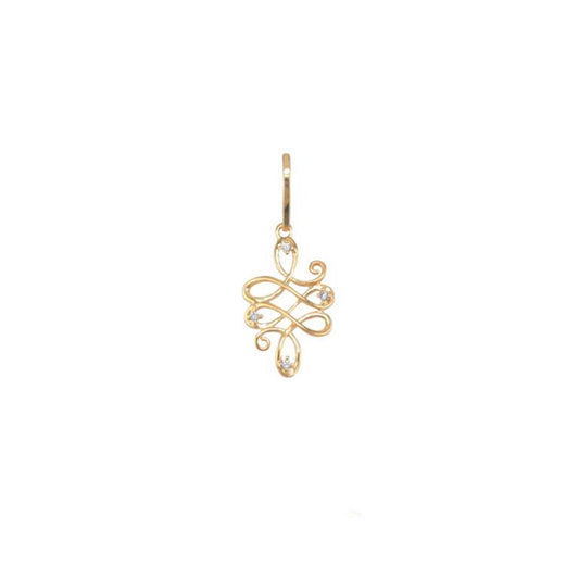 21885v 18K Gold Layered CZ Pendant