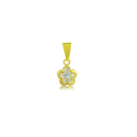 27132 18K Gold Layered Kid's CZ Pendant