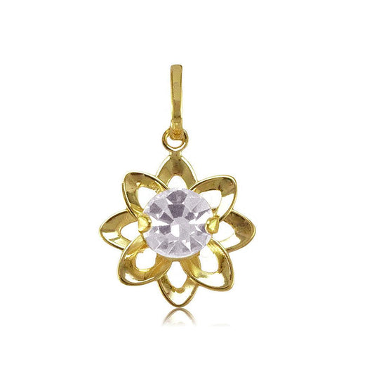 27246 18K Gold Layered CZ Pendant