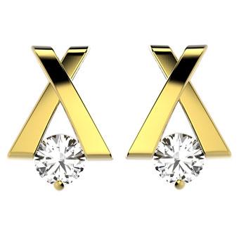 30051 18K Gold Layered CZ Earring