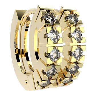 30725 18K Gold Layered CZ Earring