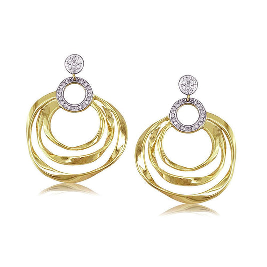 30844 18K Gold Layered CZ Earring