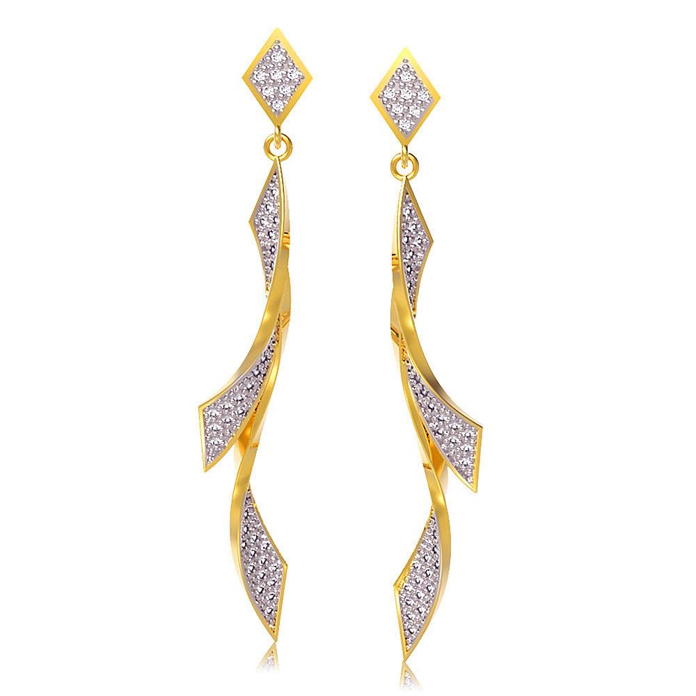 30908 18K Gold Layered CZ Earring