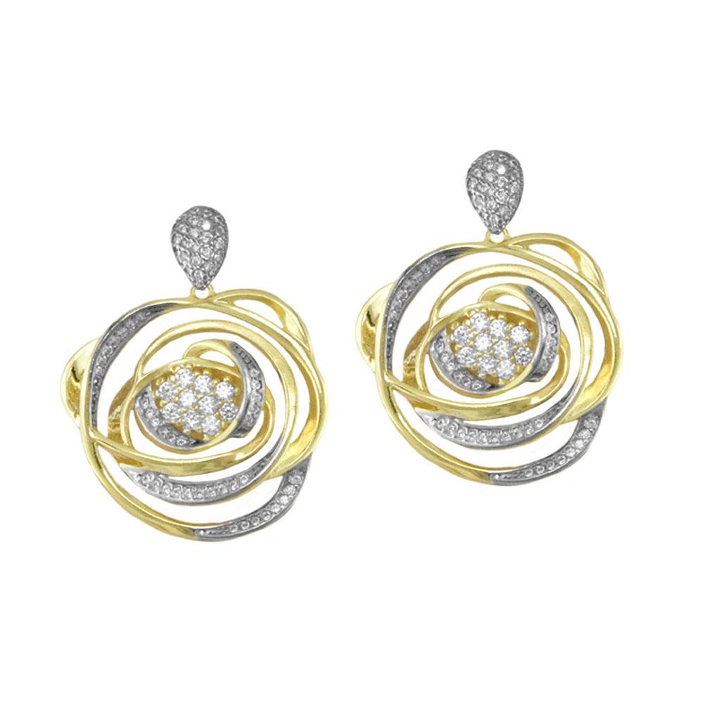 30954 18K Gold Layered CZ Earring