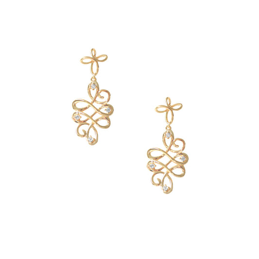 31080v 18K Gold Layered Earring Rose Gold