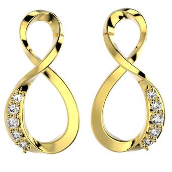 31197 18K Gold Layered CZ Earring