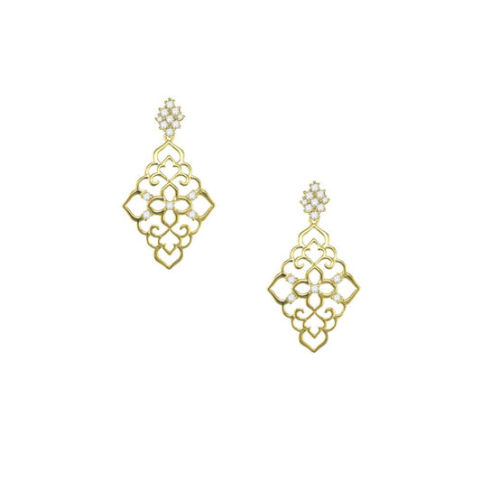 31262 18K Gold Layered CZ Earring