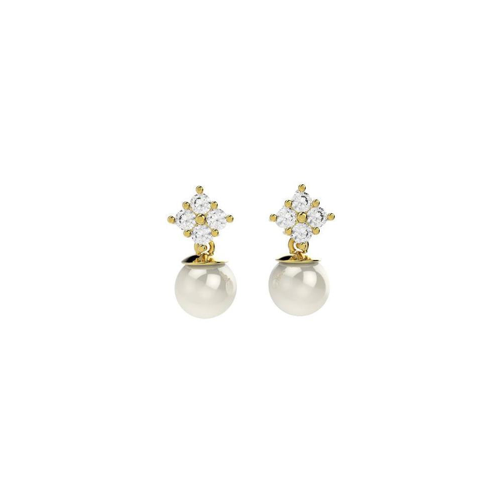 31312 18K Gold Layered Pearl Earring