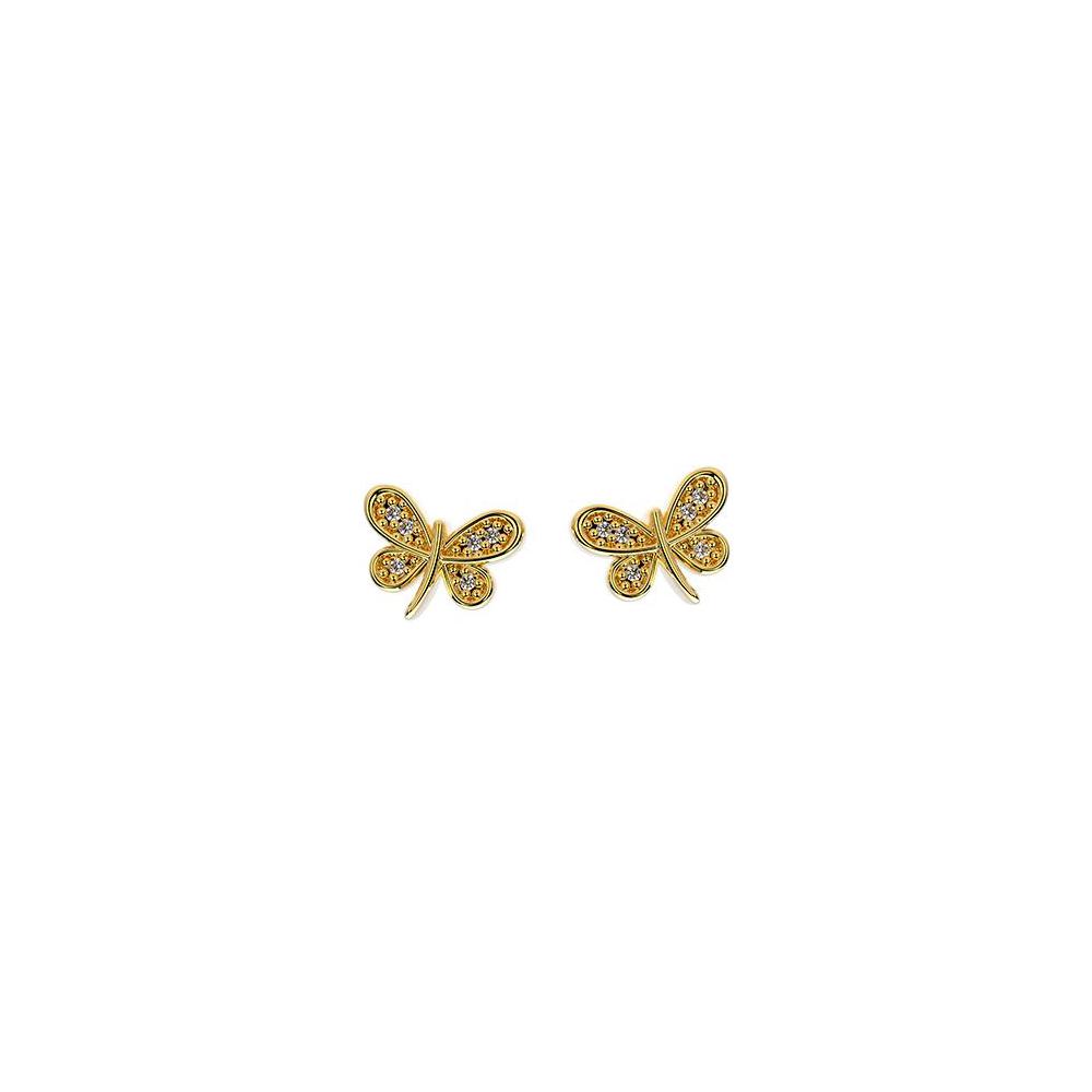 31483 18K Gold Layered CZ Earring