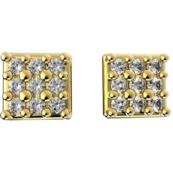 31522 18K Gold Layered CZ Earring