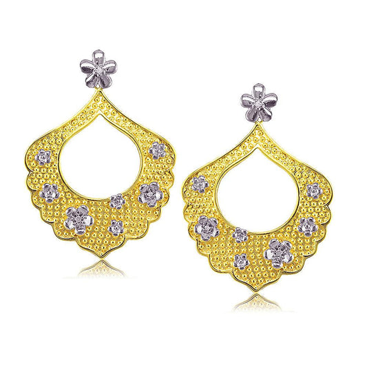 31772 18K Gold Layered CZ Earring