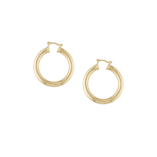 35413v 18K Gold Layered Hoop Earring Rose Gold