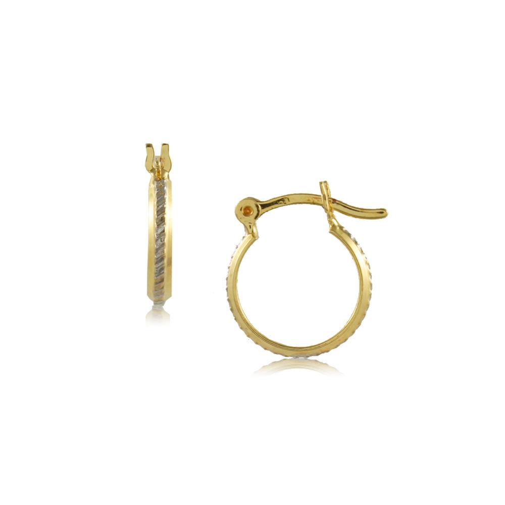 35617 18K Gold Layered Hoop Earring