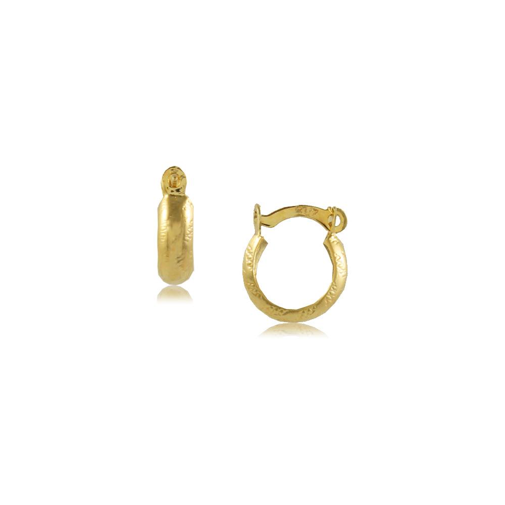 35638 18K Gold Layered Hoop Earring