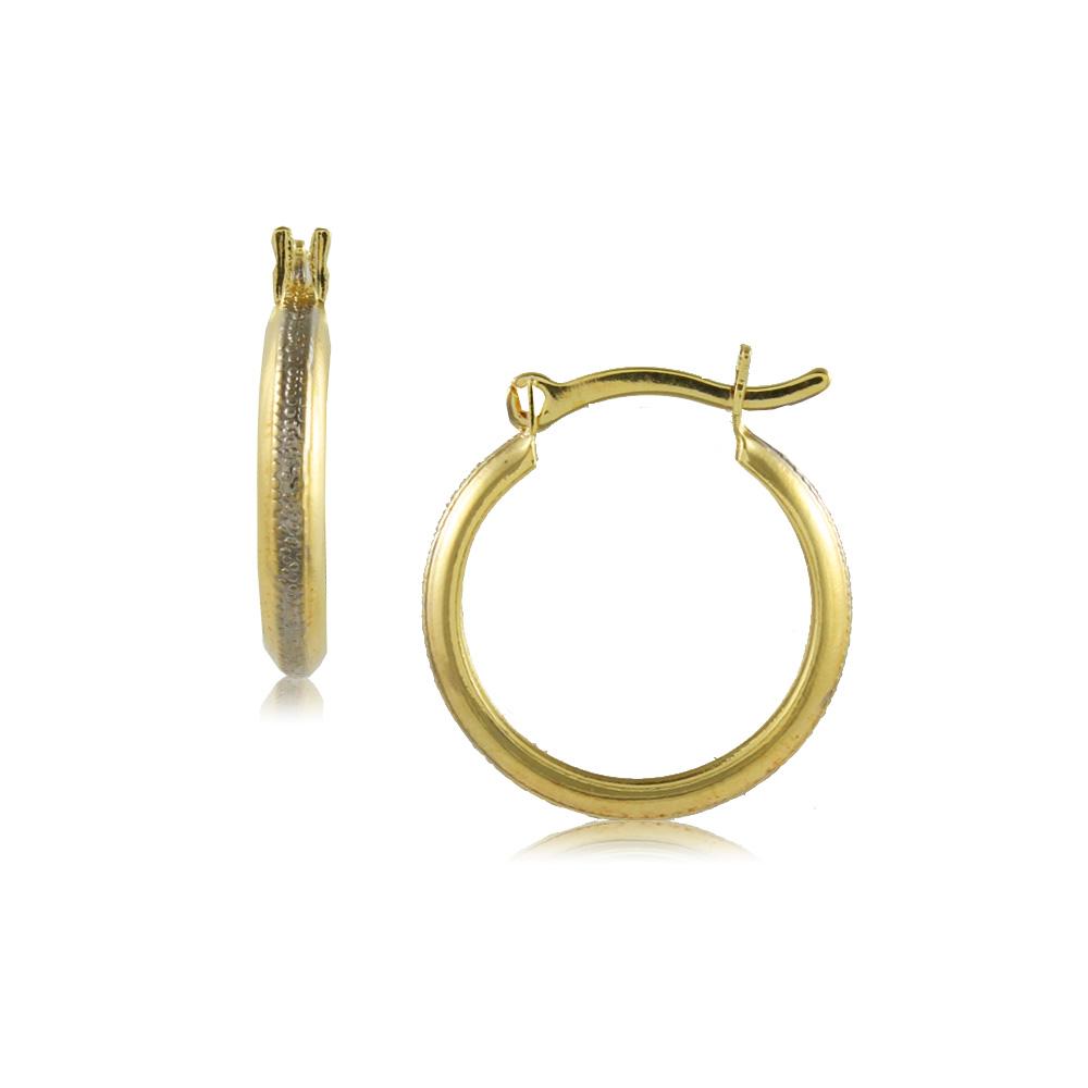 35640 18K Gold Layered Hoop Earring