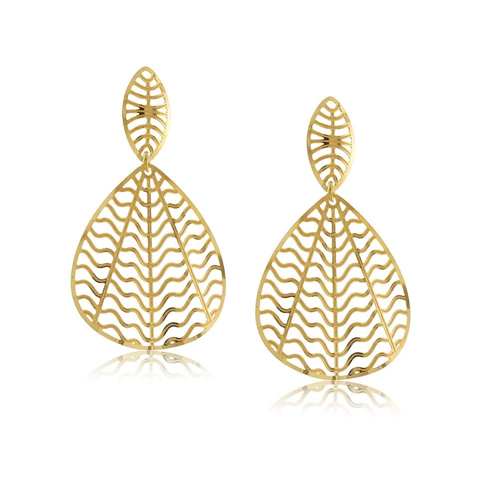 36195 18K Gold Layered Earring