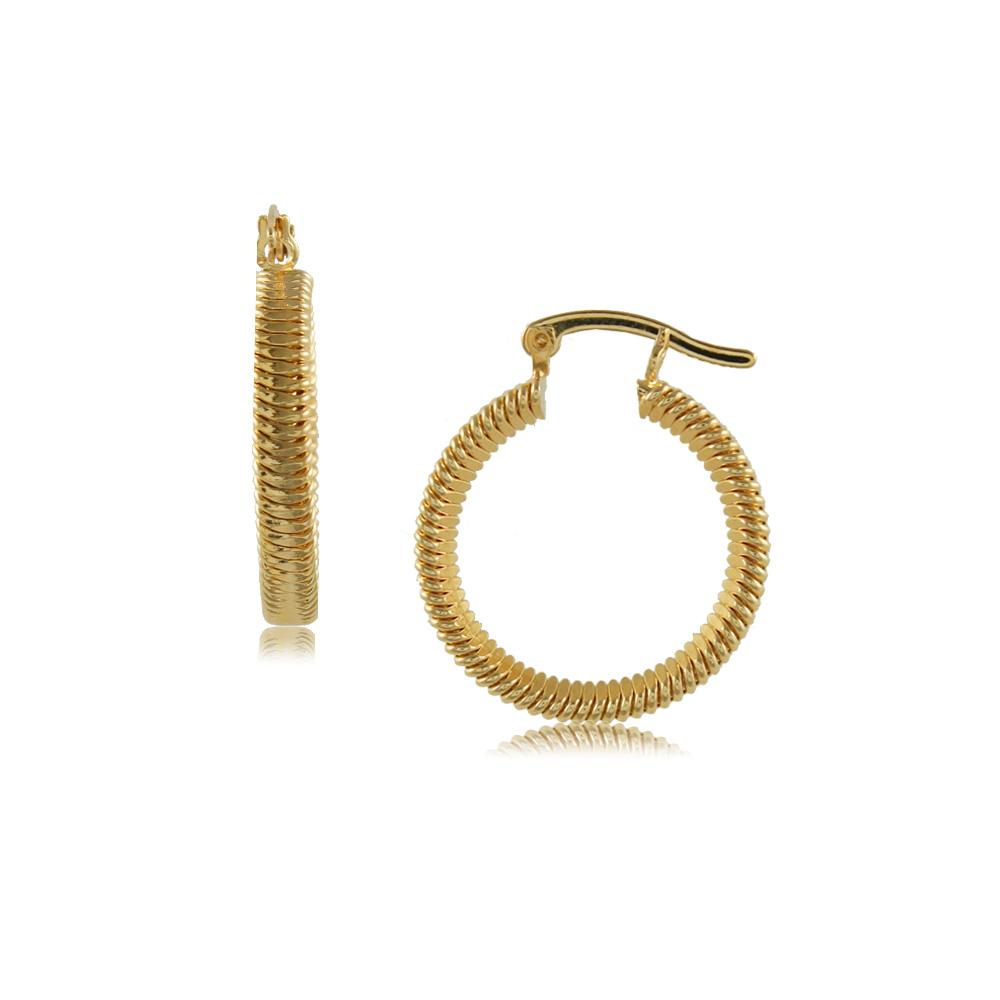 37605 18K Gold Layered Hoop Earring