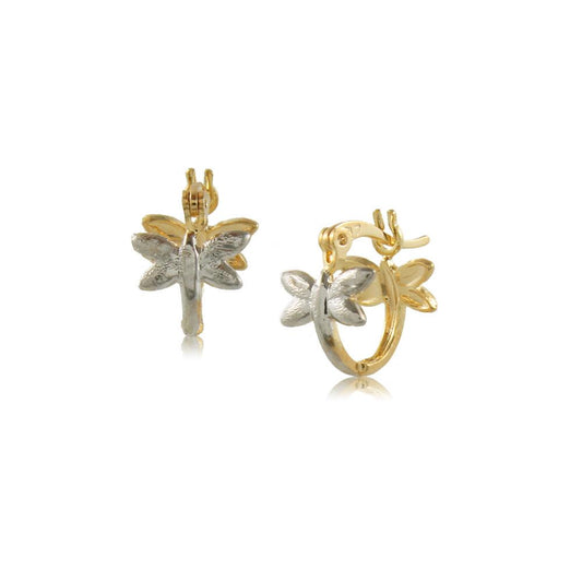 37640 18K Gold Layered 2 Tone Earring